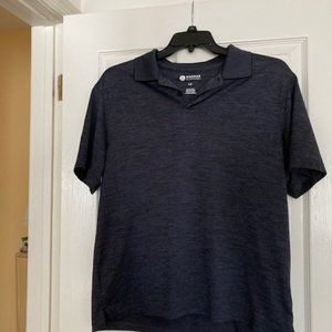 Mens Haggar Heathered Gray Shirt Size L -LIke New